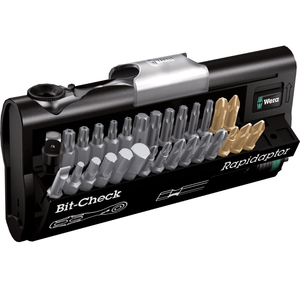 Ensemble de 31 embouts Wera Bit-Check avec poignée Rapidaptor, kit de fixation de précision tout-en-un, fonctionnement manuel, personnalisable OEM - Product Image 1