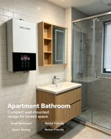 Chauffe-eau électrique instantané sans réservoir OEM 5500W en acier inoxydable avec réservoir en plastique, commande tactile, écran LED, économie d'énergie, pour hôtel et usage domestique