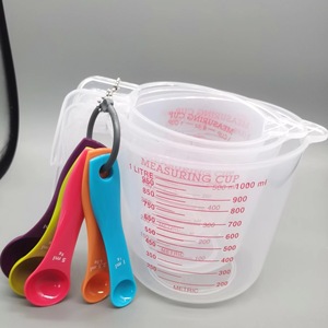 Juego de <span class=keywords><strong>Tazas</strong></span> y Cucharas Medidoras de Plástico con Logotipo Personalizado, Cucharas Medidoras Precisas, Herramientas para Medir Ingredientes de Cocina, Regalo para Cocinar y Hornear - Product Image 1