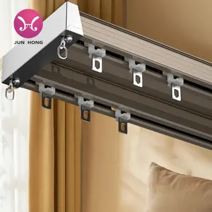 Rail de rideau incurvé de rideau de pli d'ondulation de plafond Offre Spéciale avec la ceinture de voie de bande de rideau
