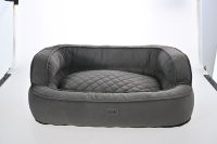 Canapé pour animaux de compagnie en peluche douce, lit amovible pour chien et chat, coussin confortable gris