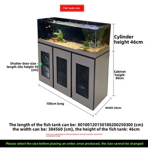 <span class=keywords><strong>Aquarium</strong></span> Rivière Porte Persienne Verre Ultra Clair Bac Écologique Maison Bureau 139-830L 37-219Gallon - Product Image 3