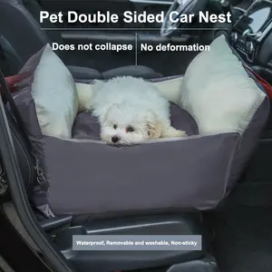 กระเป๋าที่นั่งสุนัขแบบมีที่นั่งในรถยนต์สำหรับสัตว์เลี้ยงหรูหรากันน้ำได้กำหนดเอง