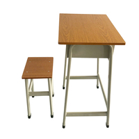 Bureaux et chaises modernes en contreplaqué et métal pour les élèves, mobilier de classe, table fixe robuste, écologique, utilisation dans les centres commerciaux et les hôtels