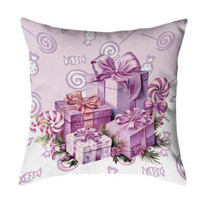 New Arrival Christmas Gifts Xmas Series Square Print Snowman Santa Claus Print <strong>Cushion</strong> <strong>Cover</strong> for Indoor Home Bedroom Sofa - Product Image 3
