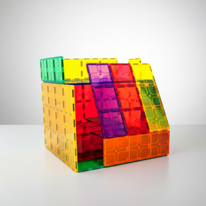 Ensemble de blocs de construction magnétiques en plastique transparent avec fenêtres, modèle de château, maison, base de <span class=keywords><strong>voiture</strong></span>, <span class=keywords><strong>jouet</strong></span> éducatif STEM à faire soi-même - Product Image 2