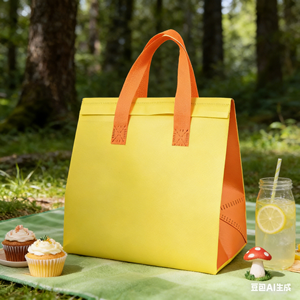 Eco-Friendly Durable Water Resistant Non-Woven Solar Panel Thermal <b>Cooler</b> Bag Insulated Recycle Design for Bulk Takeaway Use - Product Image 1