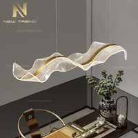 Lustre LED en acrylique pour salon, bureau, salle à manger, décoration d'intérieur de style moderne