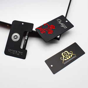 ป้ายเสื้อผ้าทำจากกระดาษแข็งโลโก้แบบกำหนดเองได้หรูหราป้ายแขวนป้ายทองฟอยล์ลายนูนวัสดุรีไซเคิลสำหรับรองเท้าชุดว่ายน้ำ - Product Image 4