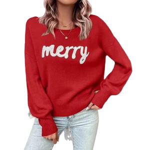 <span class=keywords><strong>Pull</strong></span> en maille jacquard pour femme, col rond, manches longues, décontracté, pour l'automne et l'hiver, <span class=keywords><strong>pull</strong></span> de Noël, <span class=keywords><strong>meilleur</strong></span> prix - Product Image 1