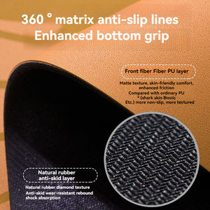 Tapete de <span class=keywords><strong>yoga</strong></span> de caucho PU abrasivo con diseño de cáscara de coco, impresión con tinta, extra grueso, de color sólido, estilo <span class=keywords><strong>Manduka</strong></span>. - Product Image 5