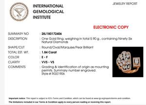 Premium Diamond Gold Ring for Women Beautiful Elegant Engagement Wedding Gift Fine Jewelry Modern Shine - Product Image 6