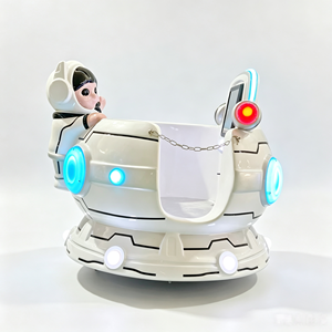 Venta al por mayor de fábrica: Columpio mecánico infantil con forma de coche espacial, máquina de juego para niños con pago dual (monedas y tarjeta) - Product Image 2