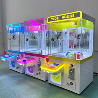 Sunmo Mini Máquina de Garras Operada con Monedas, Grúa de Juguetes Pequeña para Interiores, Centro de Juegos de Arcade con Dispensador de Premios, Máquina de Garras de Muñecas para Niños