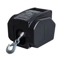 Treuil électrique portable miniature 12V/24V pour bateau, 3500lbs, montage rapide, petit treuil marin avec câble en acier, télécommande, câble de 24m
