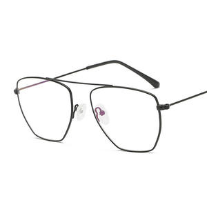 X2 1977 Monturas de gafas irregulares de montura completa para mujer, lentes de acero inoxidable, protección UV, diseño artístico moderno - Product Image 4