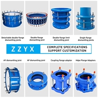 Fitting Pipa Besi Ductile DN65 4000 Bahan Plumbing Baja Karbon Galvanis Adaptor Flens Universal Sambungan NPT
