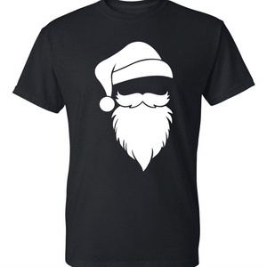 Camiseta Navideña Deportiva de Gran Tamaño para Hombre, Tejida, de Alta Calidad, con Estampado Gráfico de la Cara de Santa Claus - Product Image 5