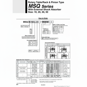 Mesa giratoria SMC Pneumatics modelo MSQB20L3 - Product Image 1