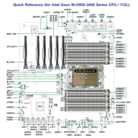 Carte mère de station de travail E-ATX MBD-X13SWA-TF avec un seul processeur Intel W790 LGA-4677 (Socket E), prise en charge DDR5