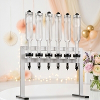 Ensemble de distributeurs de parfum de table minimalistes en argent avec bouteilles de 375 ml, présentoir de bar à parfums pour mariages et magasins de détail