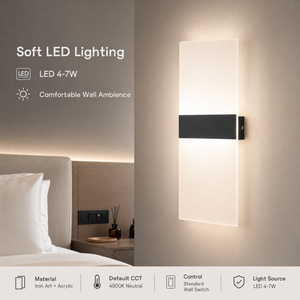 Applique Murale LED Moderne en Acrylique pour Intérieur, Décorative, Fixation Murale, Maison, Hôtel, Chambre, Salon, Couloir, 3000K 6000K - Product Image 3