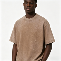 T-shirt à manches courtes et col rond pour homme, style jeune, imprimé, design uni, tissu en polyester et coton tissé, poids 200 grammes