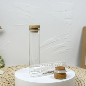 Botella de los deseos 10mm 22mm 24mm 30mm 47mm 78mm de diámetro pequeño Mini viales de vidrio tubulares de lado recto con tapones de corcho - Product Image 2