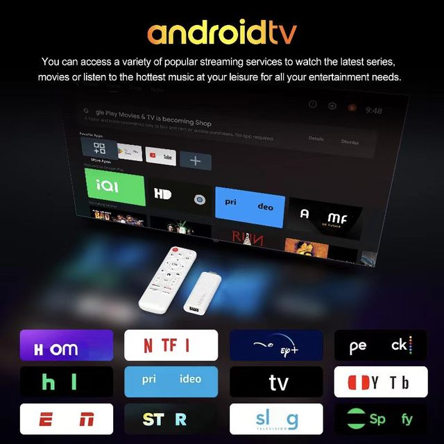 H96 Max H313 Android 14.0 2.4G WiFi TV Stick Allwinner H313 Quad Core Smart TV Stick 2GB Ram 8GB/16GB Rom Streaming TV Stick