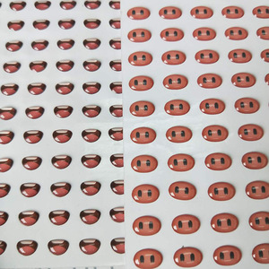 Resin Sticker Oval Cartoon Eyes Mouth Car Sticker Self Adhesive Uv Printing Gloss <b>Lamination</b> - Product Image 1
