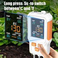 Testeur numérique portable 10-en-1 pour sols : NPK, pH, humidité, fertilité, luminosité, EC, température et température de l'air pour serres agricoles