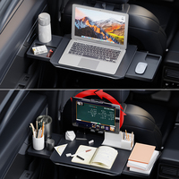 Support de bureau pour ordinateur portable pliable pour volant de voiture et dossier de siège, hauteur et angle réglables, table à manger portable pour voiture, capacité de charge de 10 kg