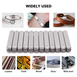 ที่เจาะแสตมป์เหล็ก12ชิ้น (3มม.) เจาะรูปหัวใจแหวนเครื่องประดับหนังแบบ DIY - Product Image 5