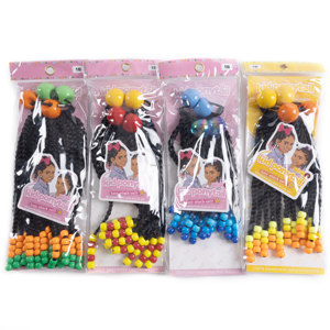 Extensión de pelo para niños con lazo y cuentas, accesorios para el cabello para niños, cola de caballo trenzada para niñas - Product Image 3