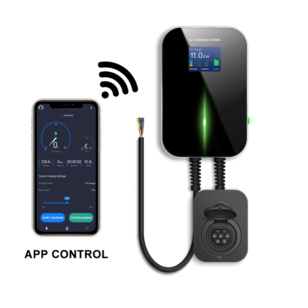 3 фазы приложение беспроводная IP 66 32a ev зарядное устройство 22KW wallbox