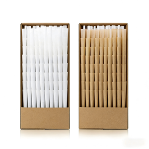 King Size 110mm White Brown Pre Cone Rolled Accessories <b>Rolling</b> Colored Papers Custom Logo Tipped Pre-made Cones 100 Pcs in <b>Box</b> - Product Image 1