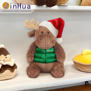 Meilleure vente en gros de peluche de Noël wapiti brodé renne <span class=keywords><strong>moto</strong></span> voiture poupée pour le soulagement du stress ornements décoratifs - Product Image 4
