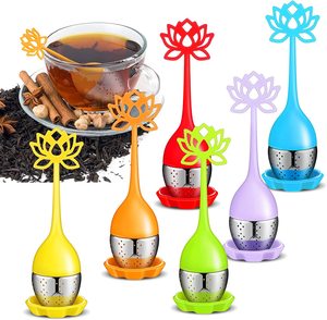 Forniture da cucina colino da tè fiore personalizzato a forma di girasole infusore per tè in Silicone tè tulipano Nessy - Product Image 5