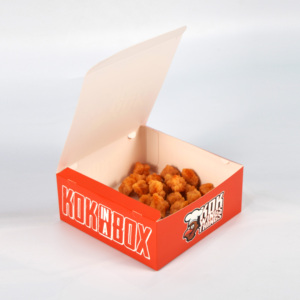 Contenedores de comida de papel de tablero de marfil apilables de 3 compartimentos comerciales Kraft marrón para catering y picnics para servir pizza - Product Image 5