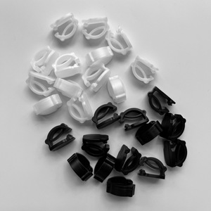 Plastic Shoelace <b>Clips</b> Black White Durable Buckles For Shoes Accessories - Product Image 3