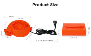 Ventilateur de remplacement USB rouge pour costumes gonflables Batterie d'explosion à faible bruit Lames en plastique Support personnalisé OEM - Product Image 4
