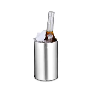 Paslanmaz çelik tek şişe buz kovası 1.3L buz kovası şampanya kovası ev barlar için şarap soğutucu partiler ve restoranlar için