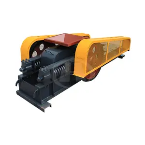 Secondary Crushing Limestone Stone 2 Roll Roller Mill Crusher Price