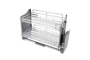Estante extraíble para armarios de cocina, <span class=keywords><strong>escurridor</strong></span> de platos, elevador de cocina, cesta de almacenamiento, organizadores de armarios - Product Image 3