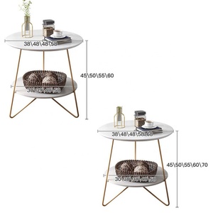 Mesa de centro de lado redondo moderna personalizada para sala de estar, Económico - Product Image 6