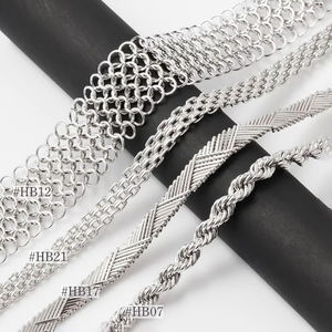 Handmade 925 Sterling <b>Silver</b> <b>Rope</b> <b>Chain</b> Necklace Fashionable Silk Mesh Jewelry - Product Image 1