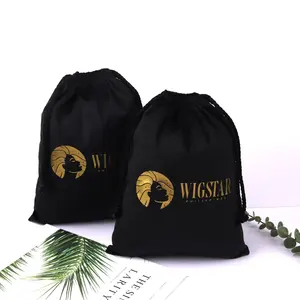 Maleta para chapéu de roupas de veludo, grande bolsa de embalagem com logotipo personalizado