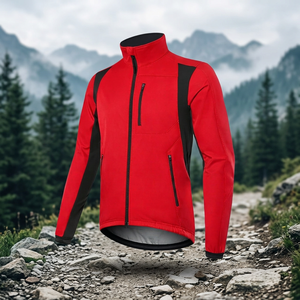 Custom Front Logo Softshell Thermal Reflective Waterproof Breathable Winter Cycling <b>Jacket</b> Full Sleeve <b>Men</b> - Product Image 3