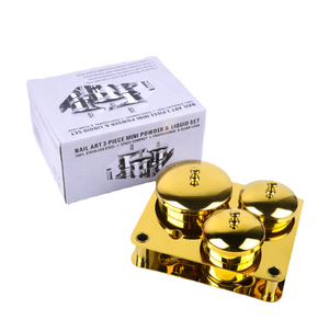 新款专业3pcs/套不锈钢指甲水晶杯液体粉末消毒杯带盖单体Dappen盘 - Product Image 6