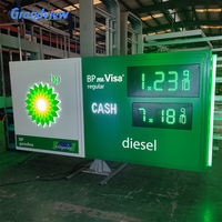 Led esterno a doppia faccia pilone segno/stazione di benzina pilone segni di segno del prezzo a Led